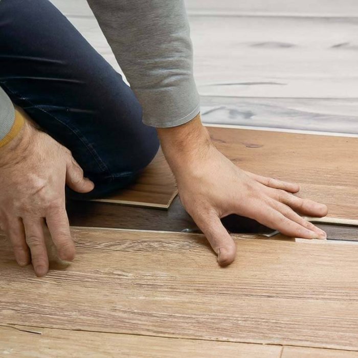 man doing Flooring Installation